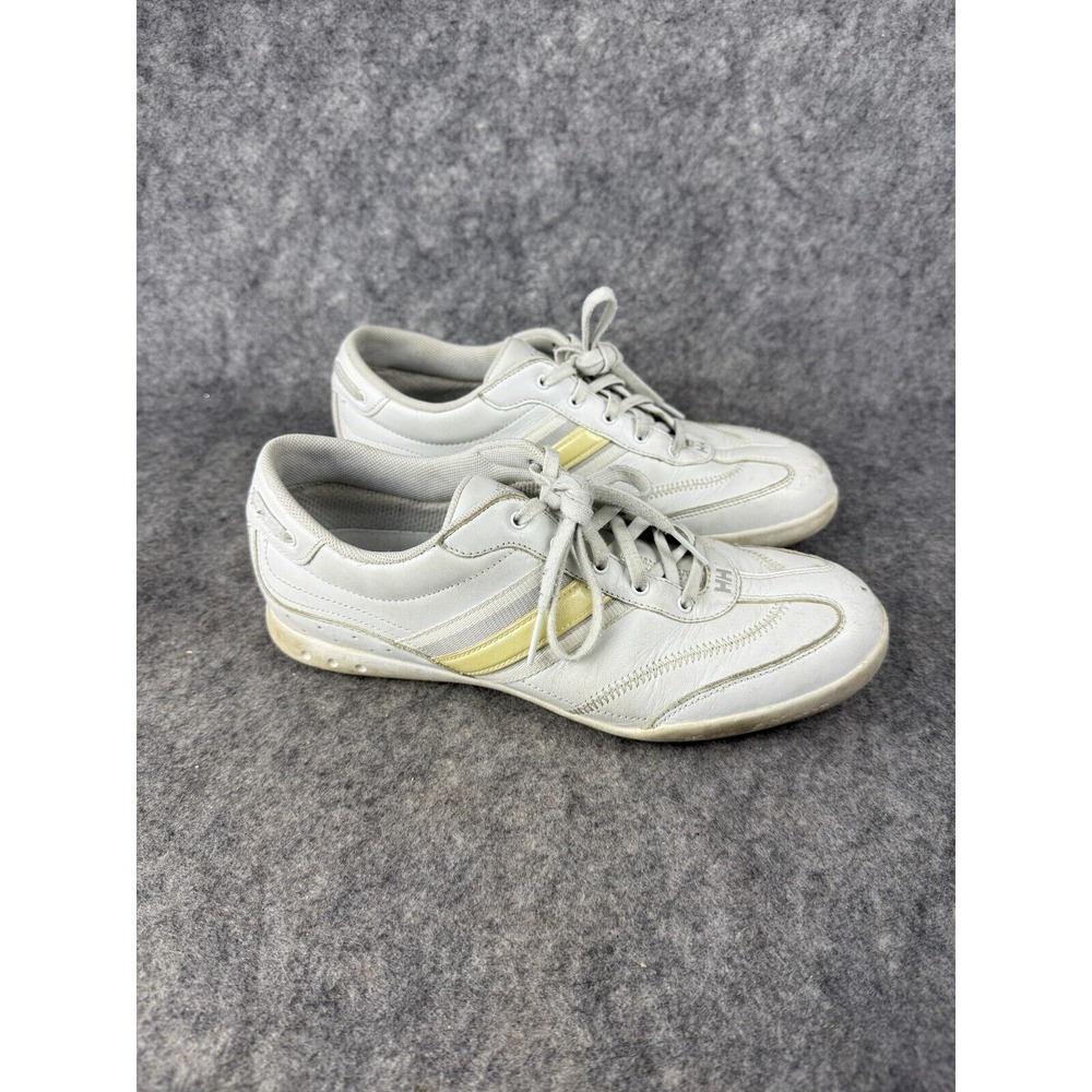 Helly Hansen Athletic Shoes Womens Boat Sneakers Size 10.5. White Yellow Classy